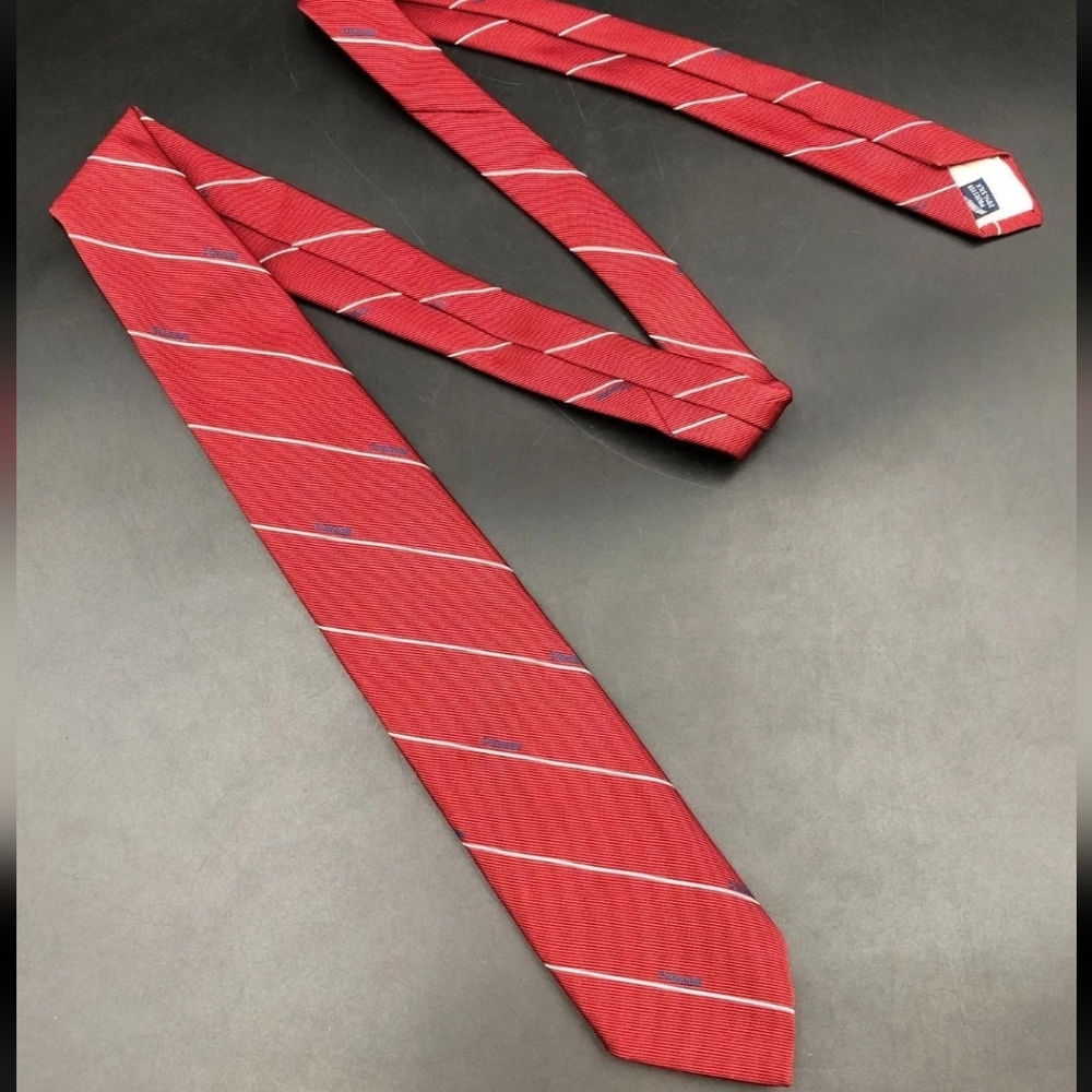 Givenchy Crimson Tie with Diagonal Stripes